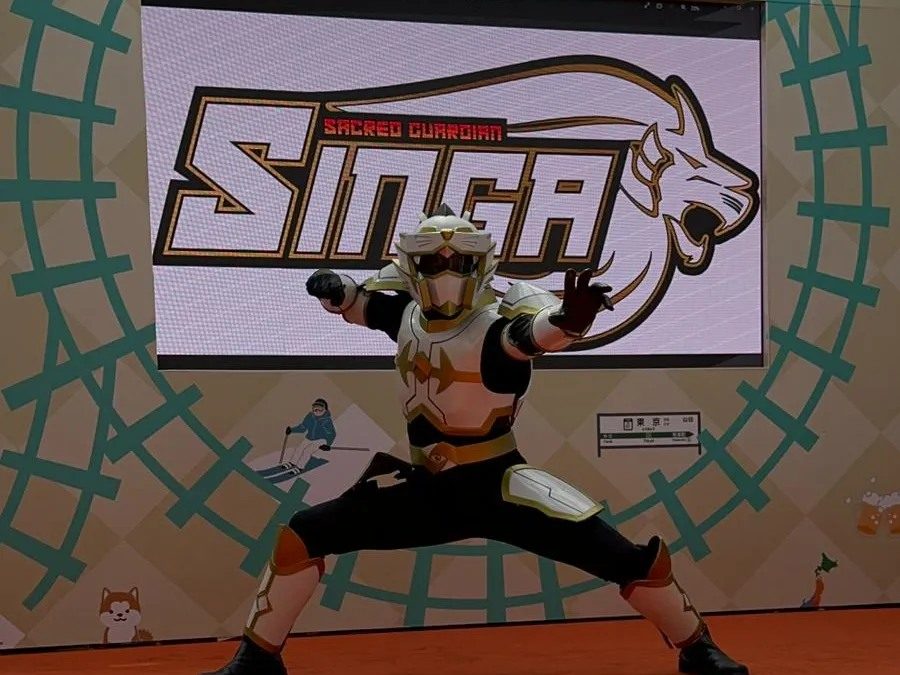 Sacred Guardian Singa Takes the Stage at Japan Rail Cafe Fair 2023